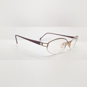 Stepper SL-50044 Gold Purple Oval Half-Rim Titanium Sunglasses Frames Only